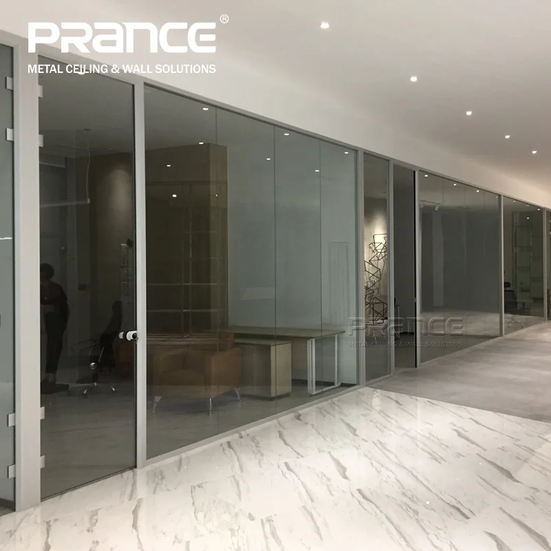 Clearly separated edible office glass partitions