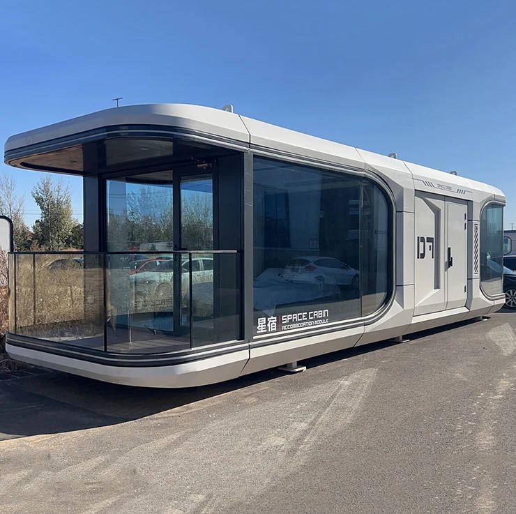 factory customized prefabricated mobile modular container house luxury capsule prefab home