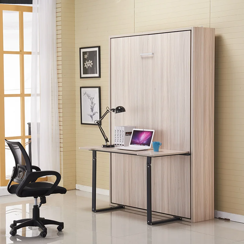 Home Furniture Modern Design Space Saving Wall Mounted Murphy Bed with desk
