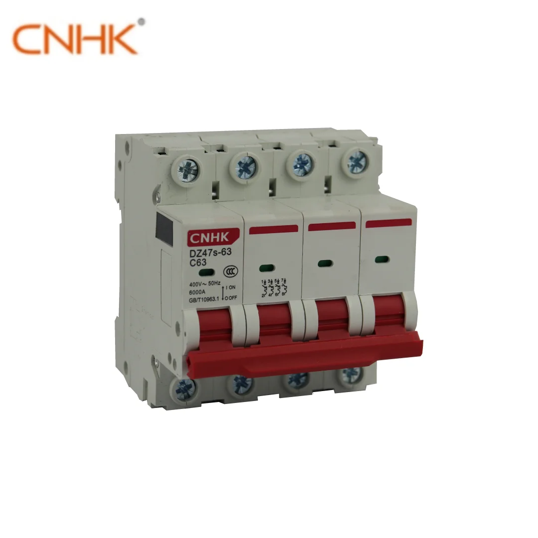 CNHK Circuit Breaker 4 Pole 6 Amp 6A Breaker Solar MCB Manufacturer Din Rail Modular MCB Mini Circuit Breaker