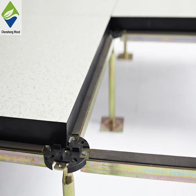 Antistatic raised floor with calcium sulphate core for data center building raised floor system with hpl finish