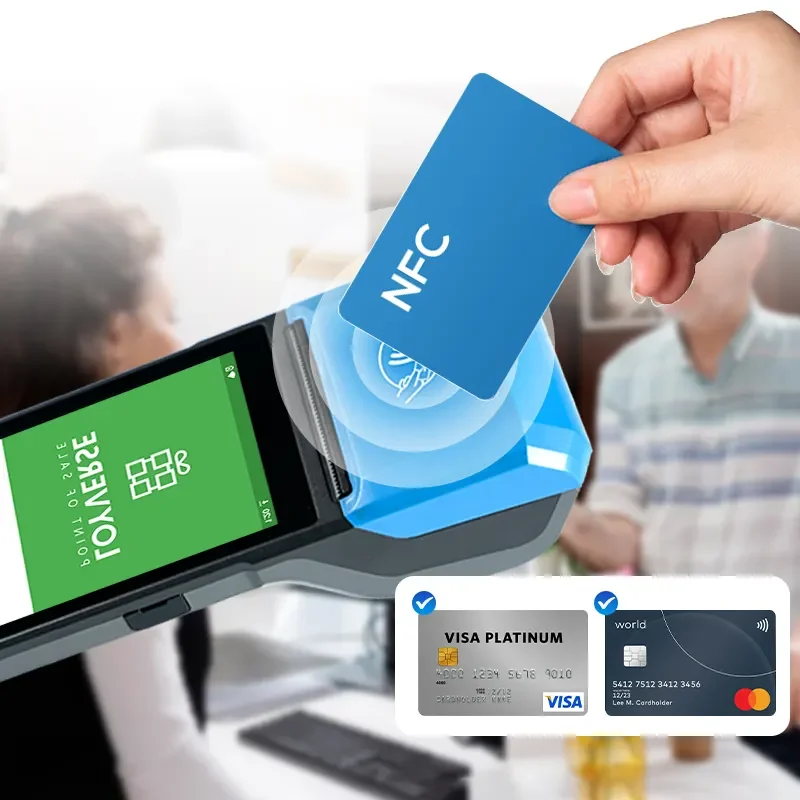 Android 14 8-Core 3+32GB mobile handheld pos lottery receipt printer mini pos machine POS system software for resale