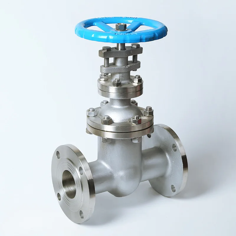 Hard sealed concealed stem gate valve Z45W-16P bidirectional 304 stainless steel manual flange gate valve