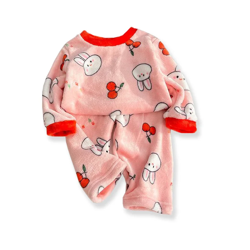 D1206TA91 On Sale Keep Warm Velvet Winter Baby Boys And Girls Clothes Pants Set Sehe Fashion