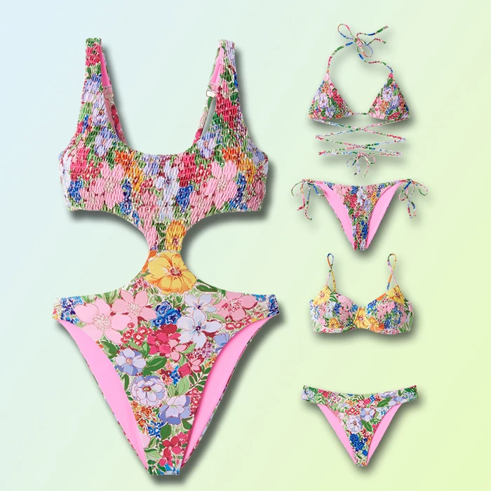 Фабрика huilin, частная торговая марка, Пользовательский логотип, купальники, женские купальники с цветочным принтом, купальники, купальники с пользовательским принтом, бикини, купальники