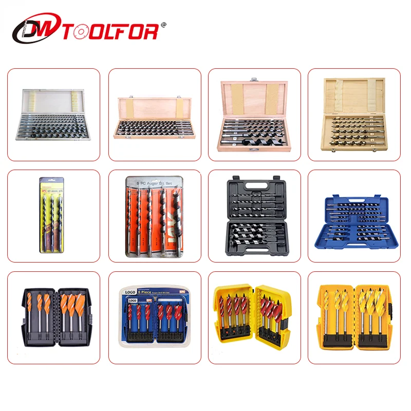 DMtools Custom 6/8/10/12/18/20mm Wood Drill Bit Auger High Carbon Steel Wood Auger Drill Bit