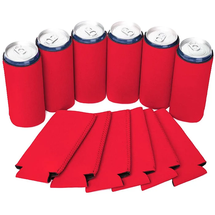 Custom Collapsible Neoprene Wedding Koozy Soda Cover Cooler Personalized Sublimation Can Sleeves Colorful Beer Cooler Koozys