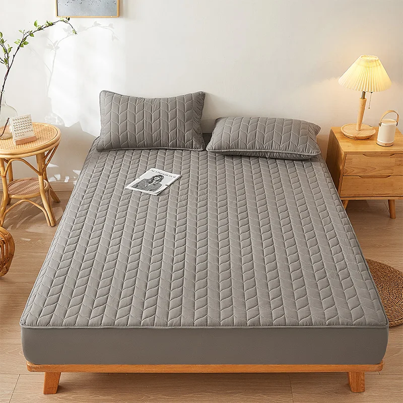 Hotwelling Water proof Cheap Bed Fitted Sheet Mattress Protector Quilted Waterproof Mattress Cover Set