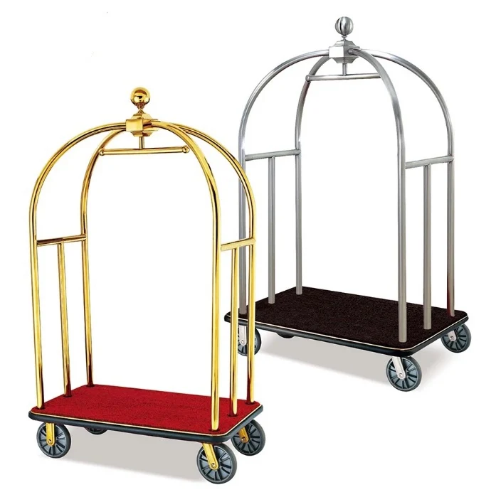 Chinese suppliers custom lobby bellman service luggage cart trolley for hotel