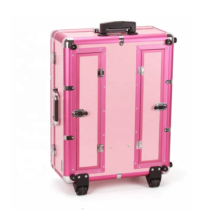 Yaeshii Lighted Cosmetic Rolling Trolley Train Case With Legs