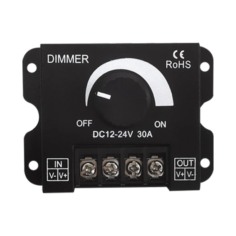 Фабрика DC12V 24V 30A отрегулировать яркость ручки диммер контроллер светодиодной ленты переключатель с затемнением для светодиодного один цвет лампы трубки бар полосы