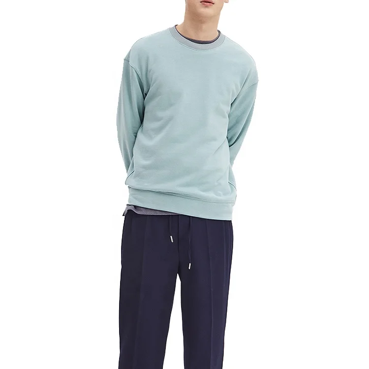 OEM custom printed crewneck sweatshirt men's clothing casual cotton sweatshirts