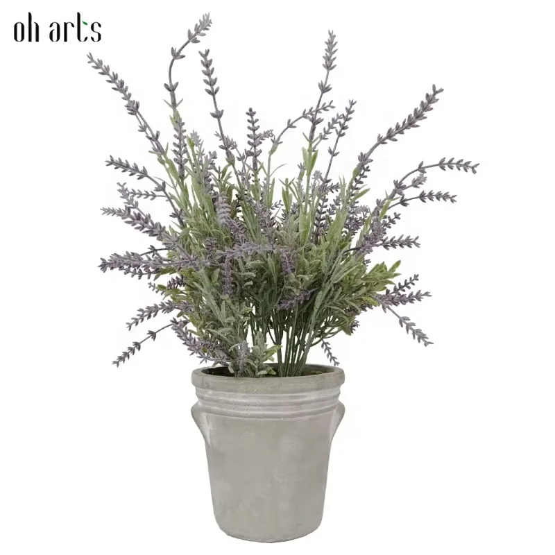 High Quality 43cm Plastic Artificial Flower Lavender For Interior For Outdoor Indoor Wedding Decoration