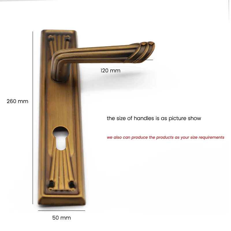Factory Customized Iron with Aluminum Alloy Panel Door Handle