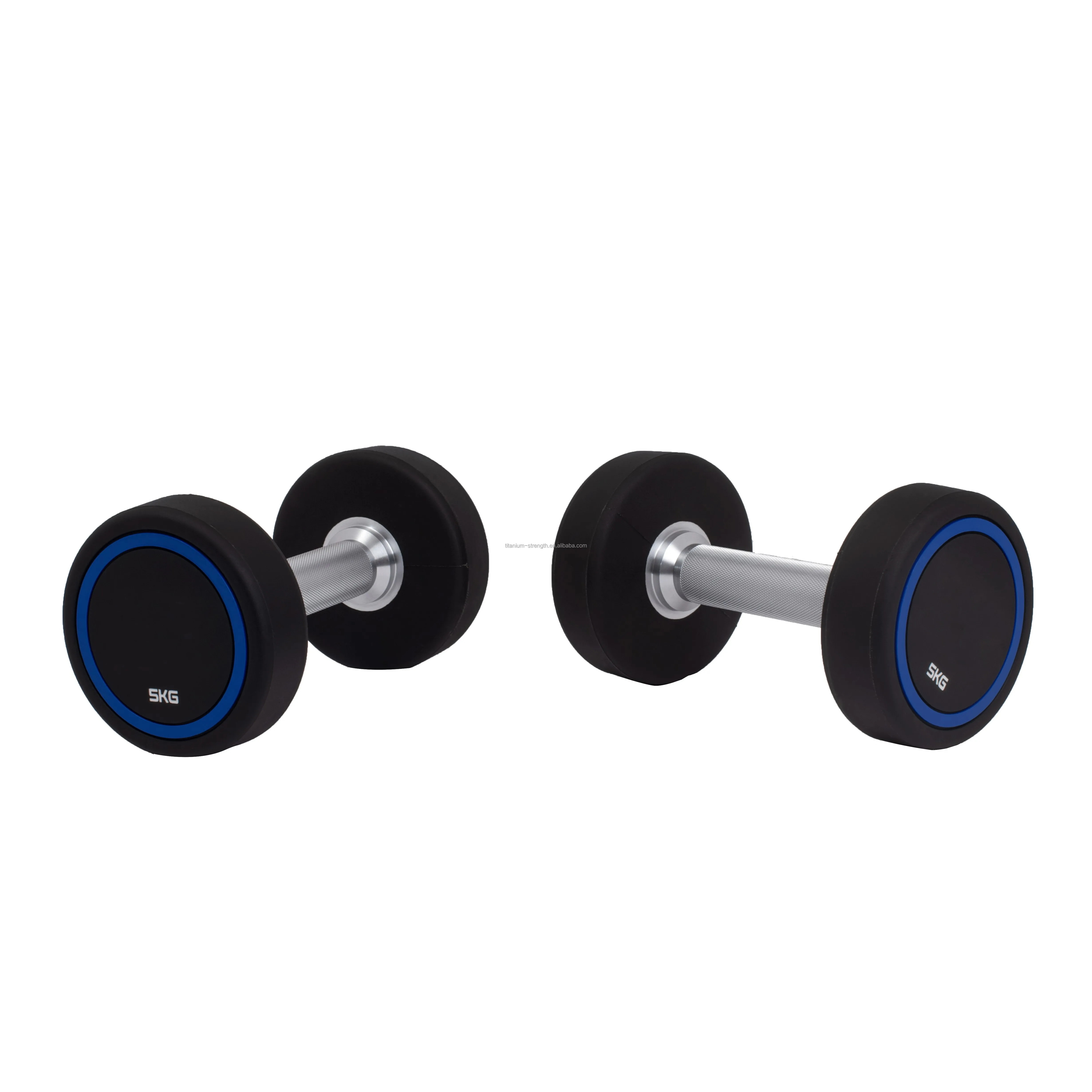 Cheap Wholesale 2.5~70kg Cheap Urethane Dumbbells Gym Exercise Fitness Weights Round Head CPU Dumbbells