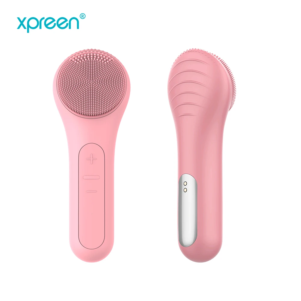Person skin care manufacturers bulk customized electronic heated silicone exfoliating sonic electric facial cleansing brush