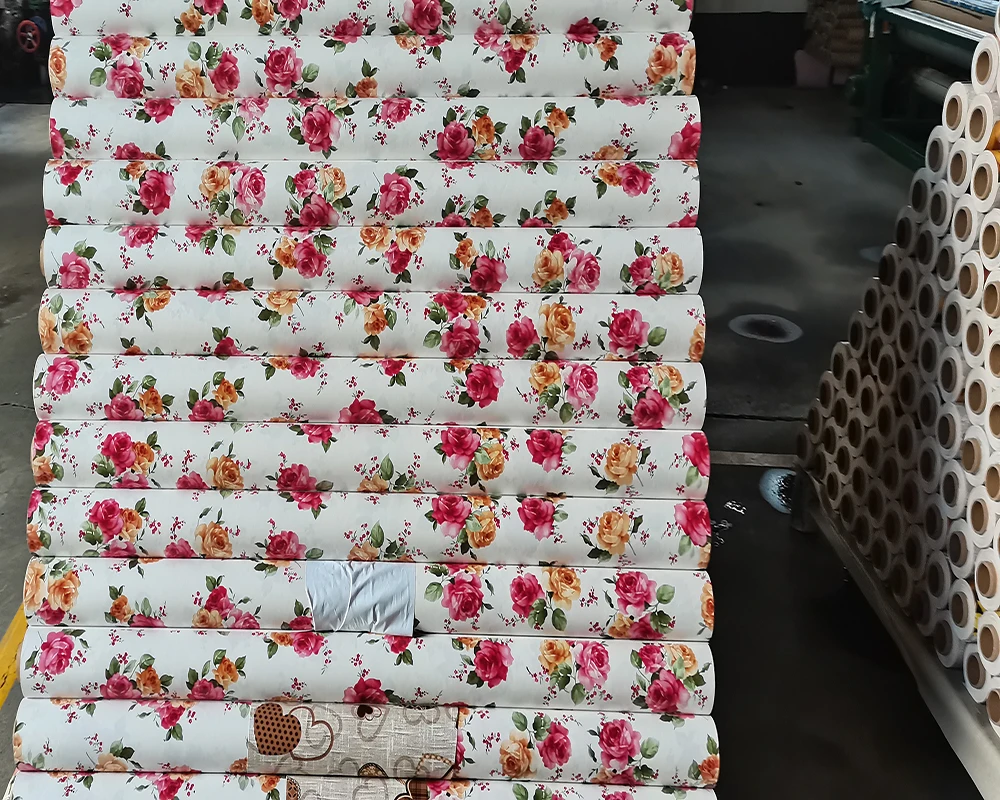 PP TNT Spunbond China Factory Bulk cheap luxury waterproof PVC rectangle polyester non woven backed table cloth roll