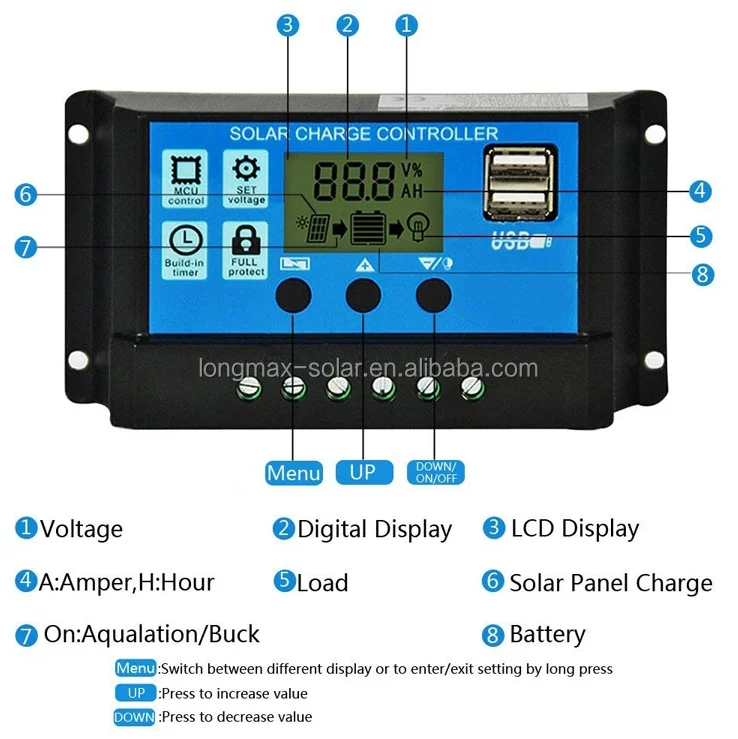 Most Popular Charge Controller Solar Pwm Solar Controller 10-30a China Solar Charge Controller