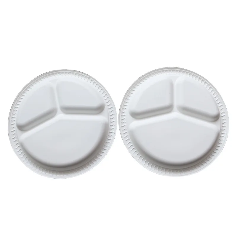 Wholesale 10 Inch Round White Restaurant To Go Tableware Eco Friendly Corn Starch Biodegradable Disposable Plate