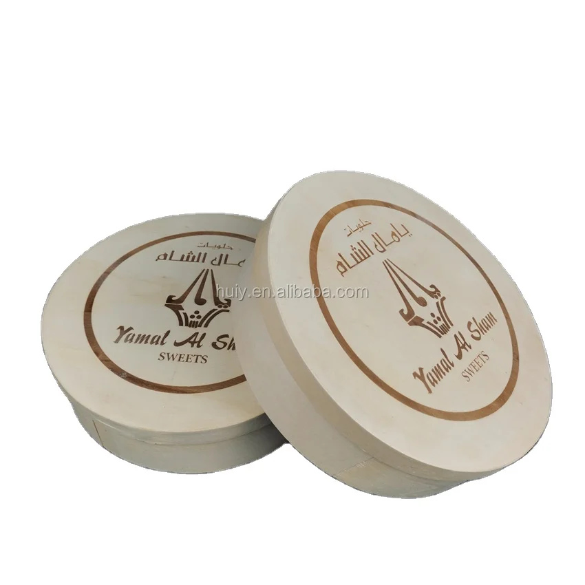 Китайский производитель, поставка, печать логотипа, натуральная круглая форма, легкая деревянная коробка для сыра balsa для упаковки, оптовая продажа