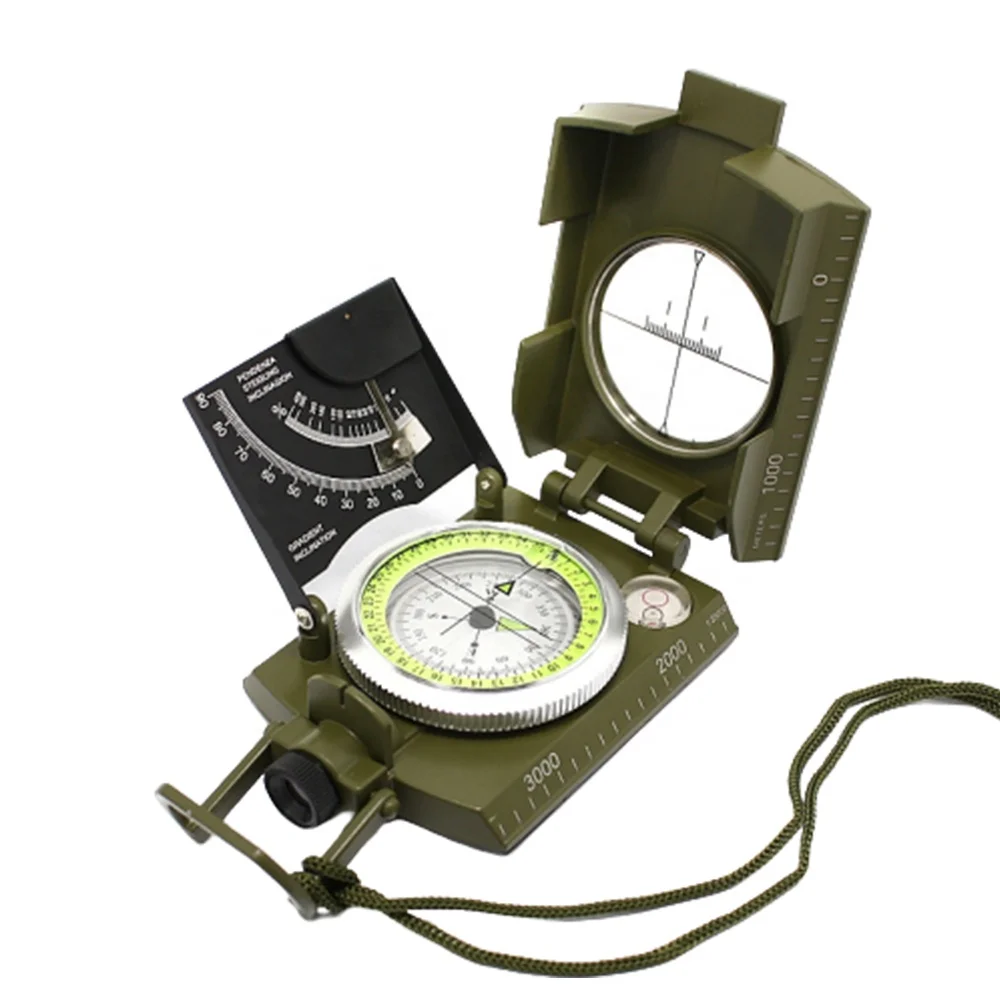 K4074 Hot Sale Popular  Foldable Multifunction Camping Compass Zinc Alloy Antique Compass