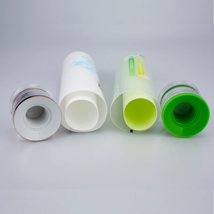 Empty 120ml Body Lotion Gel Dual Chamber Cosmetic Tube Packaging With Acrylic Cap