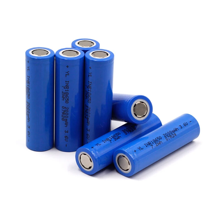 
High Quality Rechargeable 3.7V Battery Cell 2000mAh Li-ion 18650 Battery 