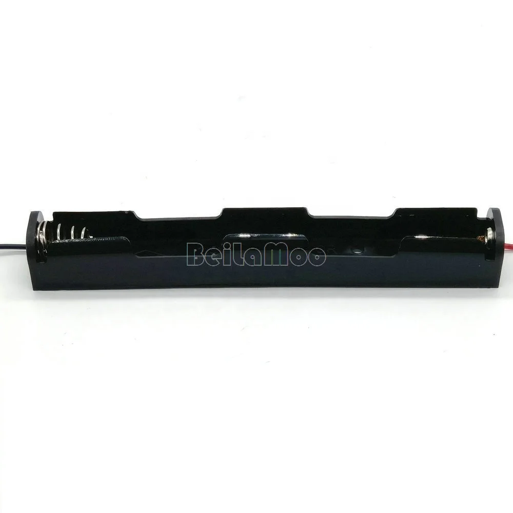 BeiLaMoo Two 2AA cell box with wire leads 150mm UM3*2 batt holder 14500 battery case