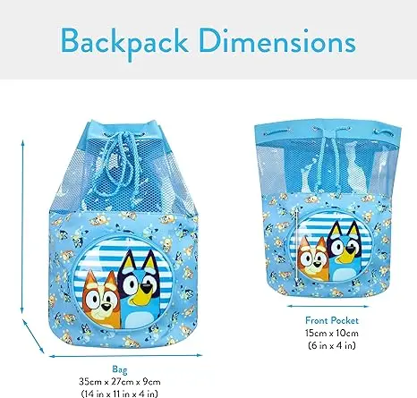 Kids String Bag Backpack Swimming Bag Kids Beach Pool Swim Drawstring Backpack For Boys Or Girls Blue