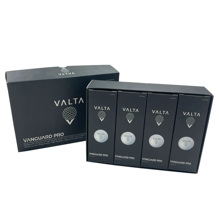 Custom 3 Golf Ball Sleeve Shipping Gift Set Box Recycled Paper Packaging 12 Golf Ball Box For Dozen Golf Balls