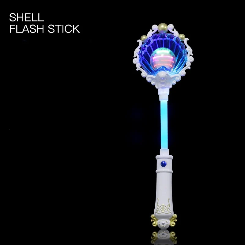 Party Wedding Concert Princess 8 Lights Fairy Magic Wand Spinning Wand Toy Plastic LED Light Up Toy Sticks For Party kids toy