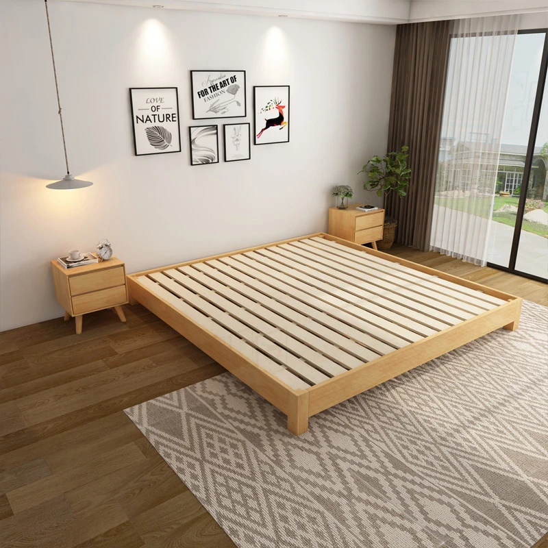 High Quality Solid Wood  Queen Size Bed Bedroom Furniture Modern Bedroom Sets Wooden Storage Beds for Hotel