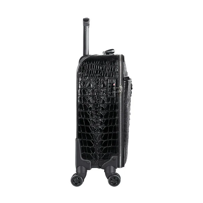 RC59 Carry on Custom Suitcase Luggage Travel Luxury Large Leather Crocodile Luggages Set