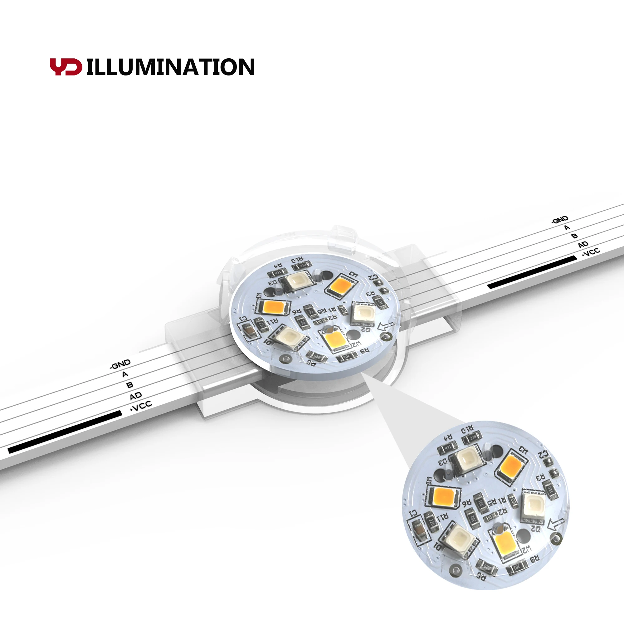 
String curtain YD outdoor waterproof ce saso approved IP68 RGB LED bridge lighting 