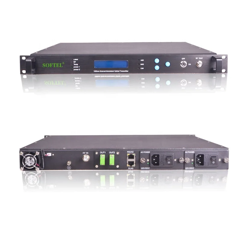Softel  10db 35KM optical transmitter  1550nm 1310nm Transmitter laser TV  Transmitter
