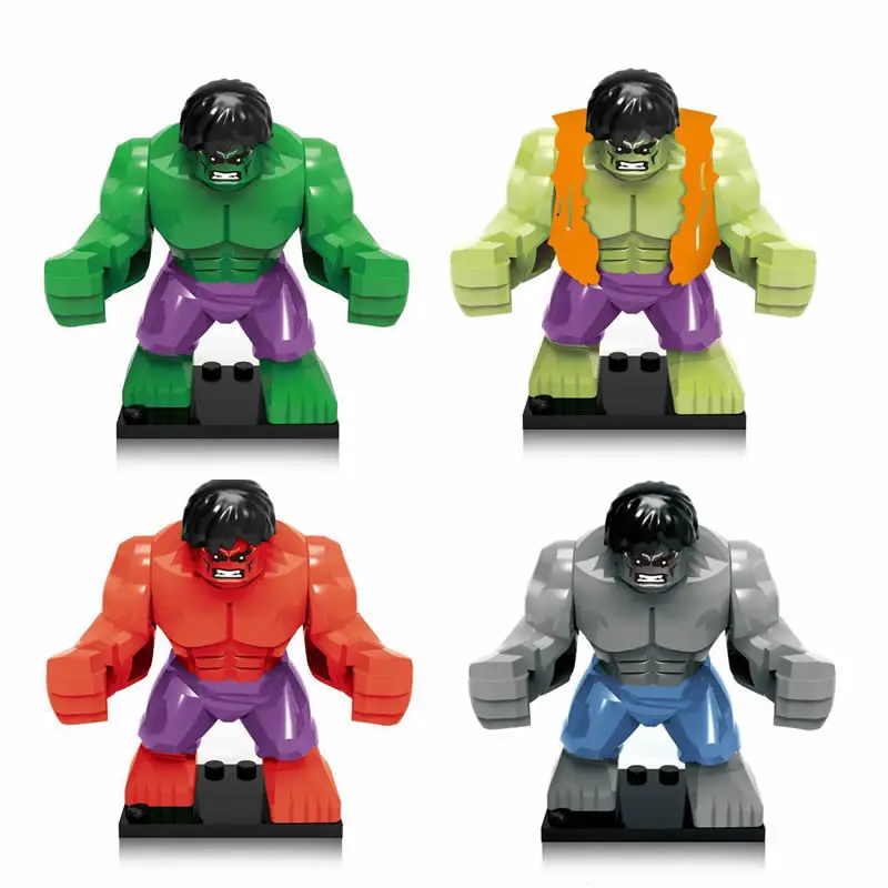 EG18004 4Pcs Super Heroes Compatible 7.5CM Big Size HU-LK Building Blocks Mini Figure Toys