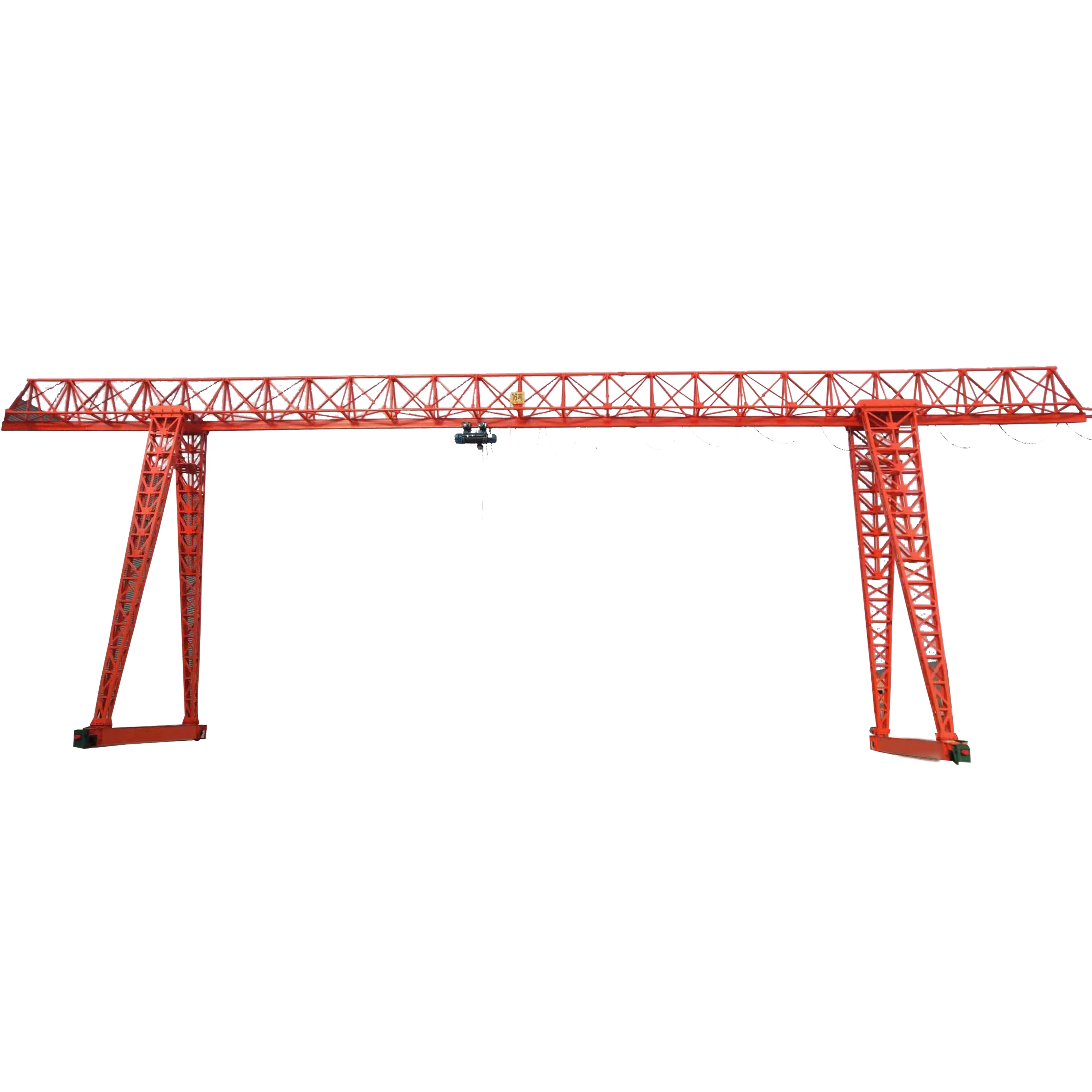 SZMC  brand MHH 15 ton Factory wireless crane remote control single Girder Gantry cranes Rail Mounted Goliath Crane for Sale
