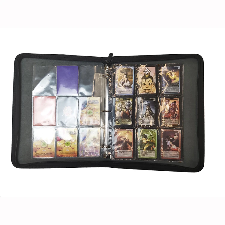 Премиальная черная Матовые чехлы из ПП коллекционная карточная связующего фото альбом индивидуальные карты Альбом