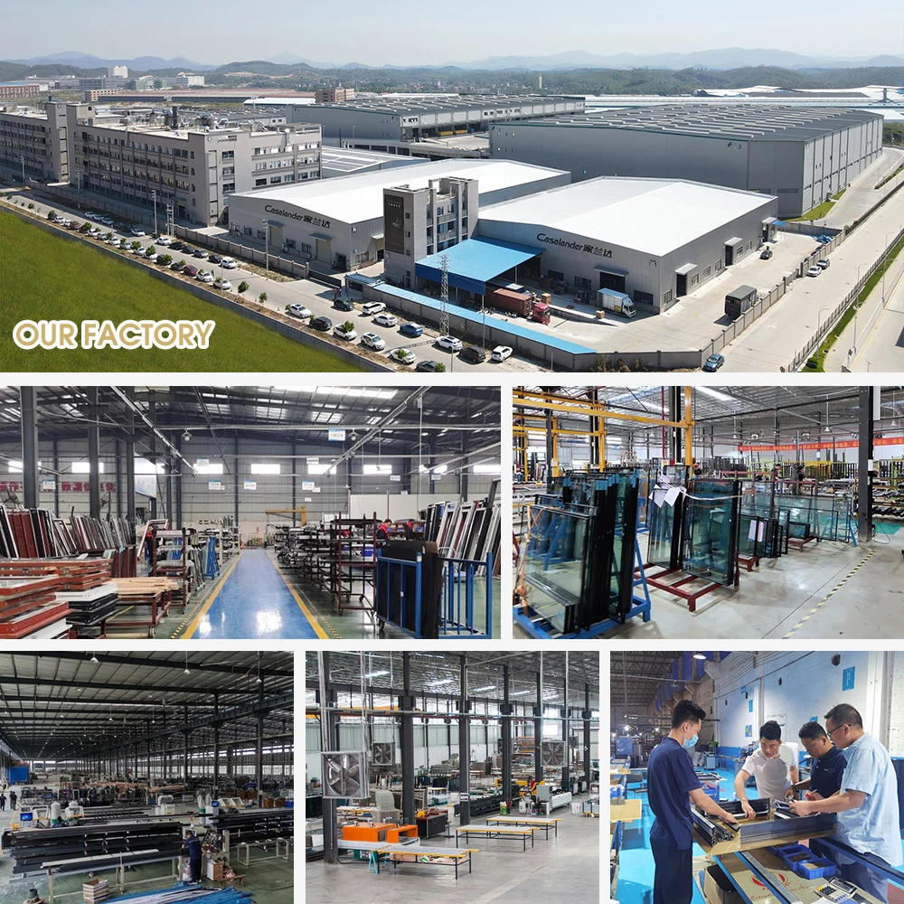 CASALANDER Office Design Soundproof Hinged Door Aluminium Alloy Profile Glass Partition Walls