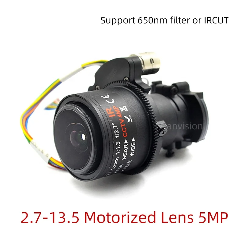 Motorized Lenses Electric zoom lens 2.7-13.5mm supporting M14 IR-CUT base motor 4K Lens for Digital Network CCTV Camera