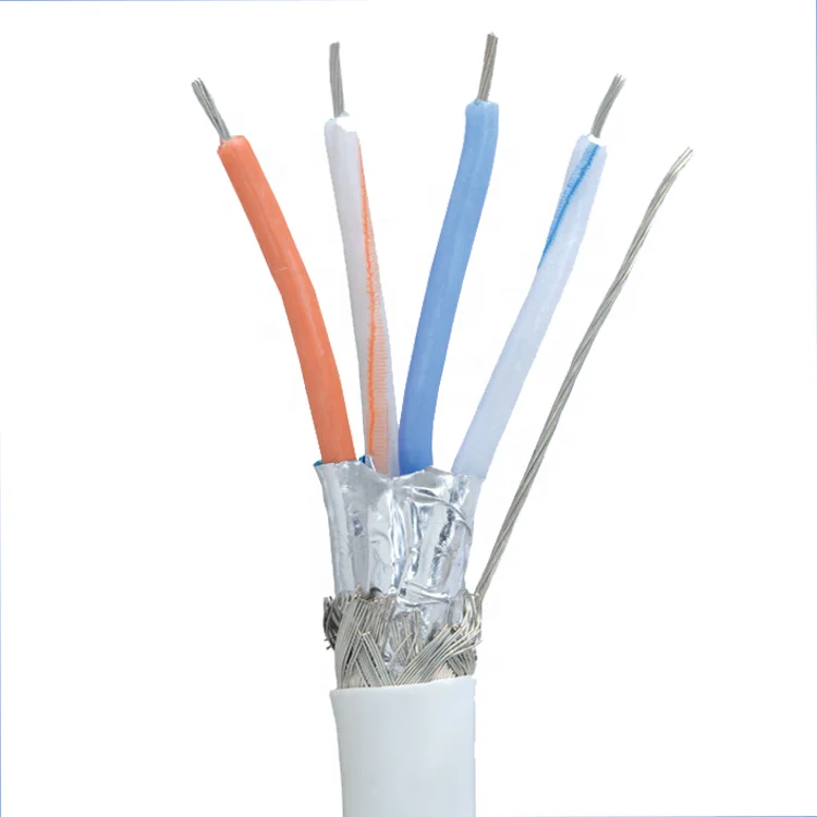 Flexible Double Shielded Twisted Pair Drain Wire 2x2x14AWG RS485 Cable