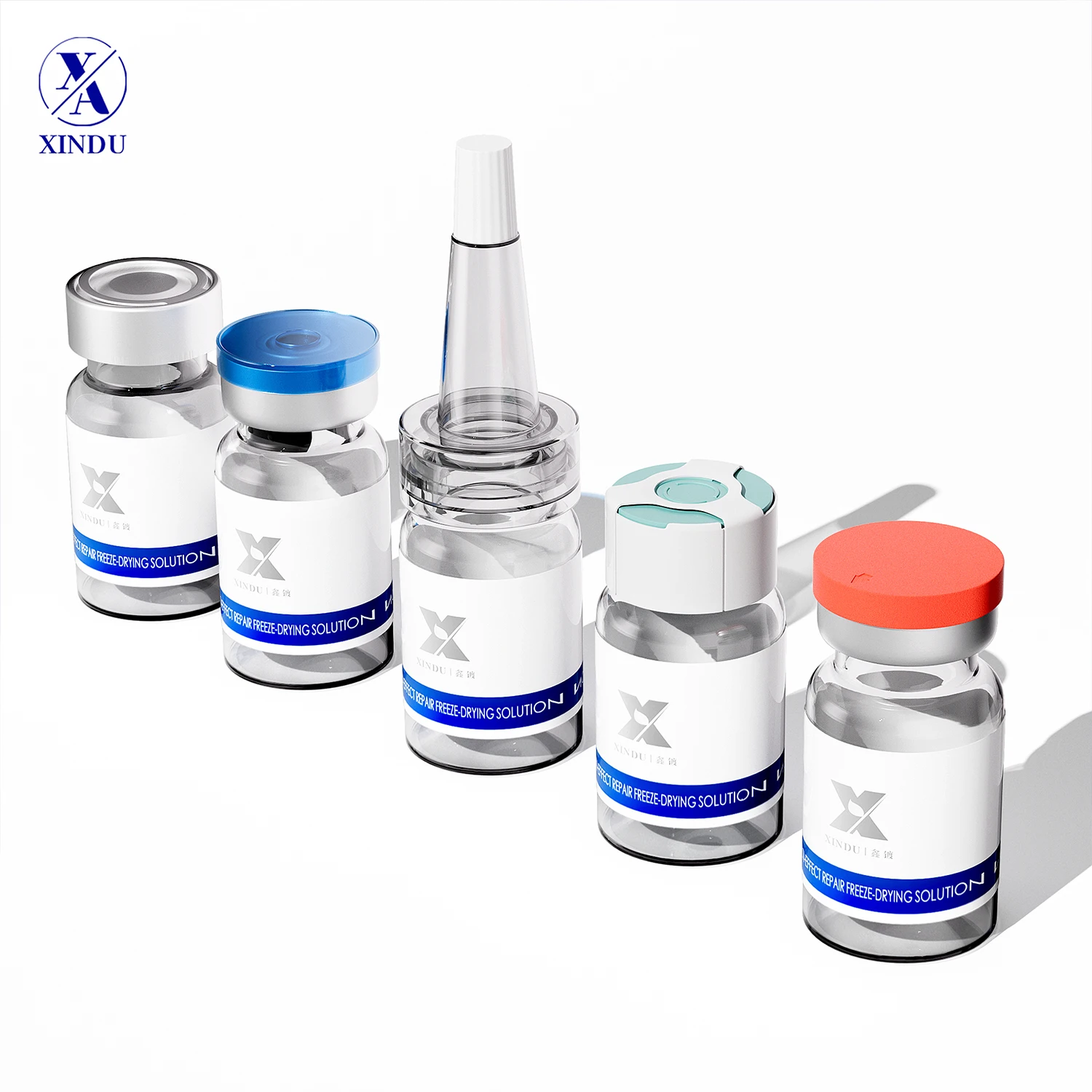 5ml 7ml 10ml 15ml 20ml 30ml Clear Amber Sterile Injection Molded Glass Vials with Rubber Stopper For Serum
