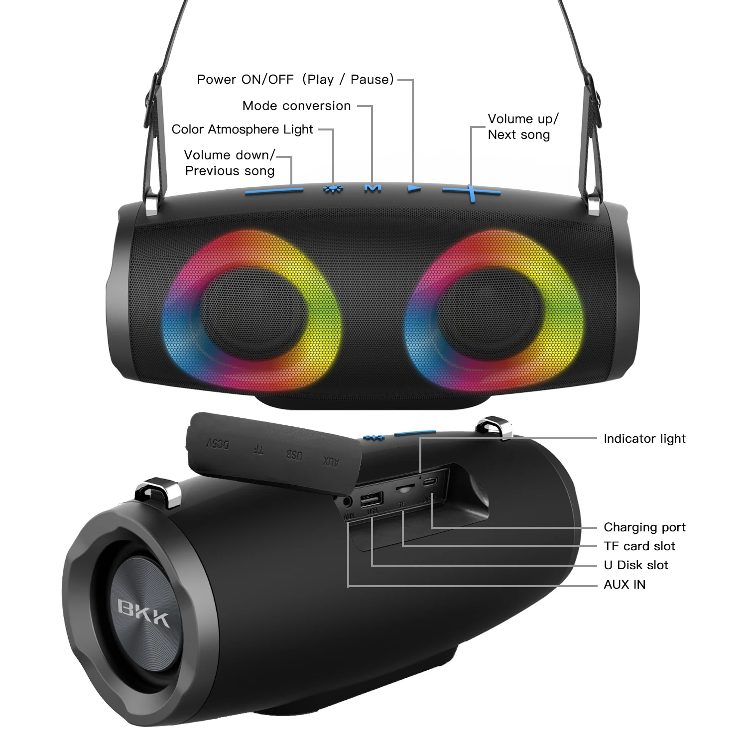 2022 New Arrival Portable Bluetooth Speaker outdoor Speaker (K213)