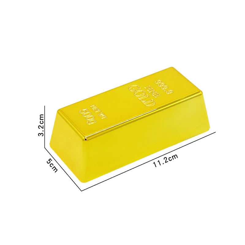 New Product Hot Selling Halloween Pirate Party Faux Durable Abs Artificial Gold Bars For Stage Decoration