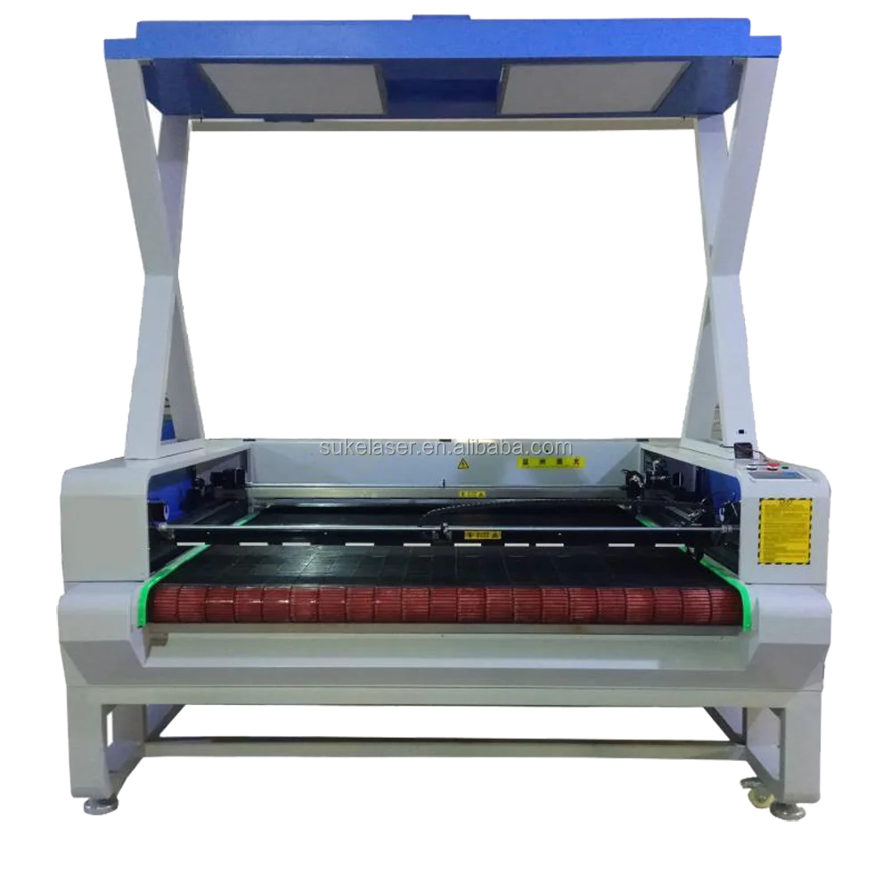 High Productivity Computer Fabric Laser Cutting Machine with Projector and Roller SK1810