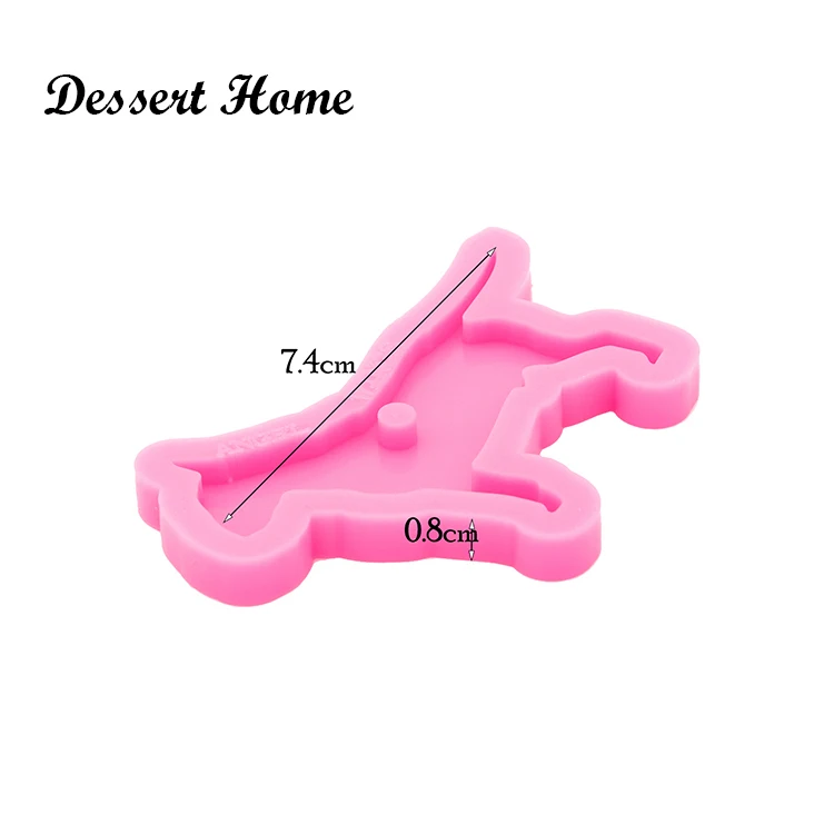 DY0128 Shiny Poodle/Basset/Corgi/Greyhound Galgo/Podenco/Saluki Keychain Mold DIY Dog Epoxy Resin Silicone Molds, Cake Dogs Mold