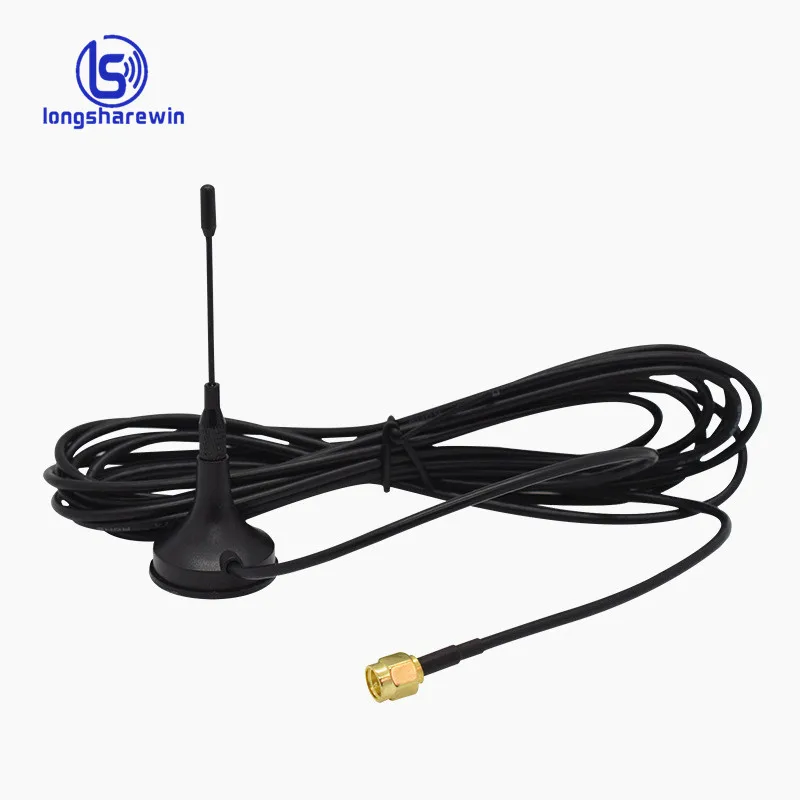 Заводская цена 433 МГц 868 900-1800 2 4G 5 8G 5db 3db SMA Штекерный разъем присоска wifi антенна длиной 3 м