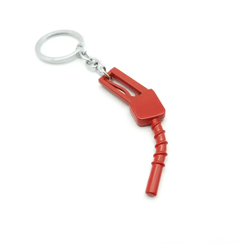 OIL GUN Keychain Fashion Accessories Car Part Model Keyring  Fuel Gun Keyfob Keychain Ring