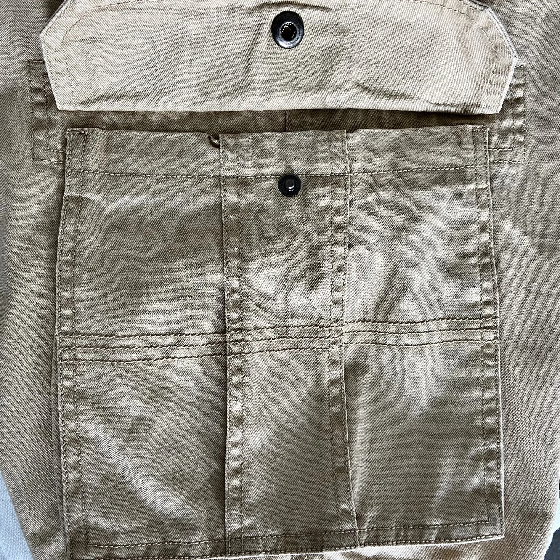 
Mens Premium Cotton Chino Twill Washed Multi Pocket Cargo Short 