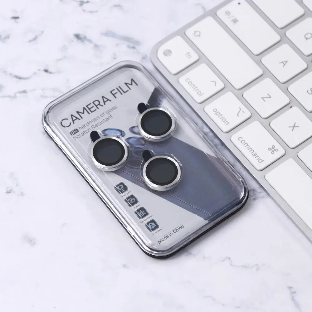 Anti Scratch Luminous iPhone camera lens neon screen protector film for iphone 15 14 13 pro max diamond camera lens protector